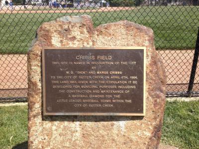 Cribb Field plaque